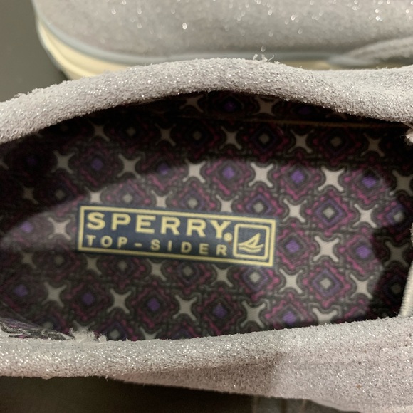 Silver Sparkle Sperry Topsider Size 7.5 - Picture 8 of 10